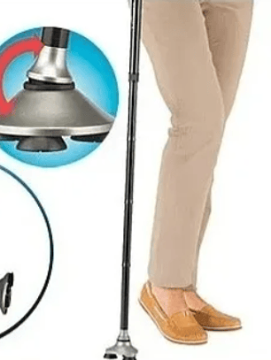 BASTÓN ORTOPÉDICO PLEGABLE APOYO LINTERNA LUZ LED