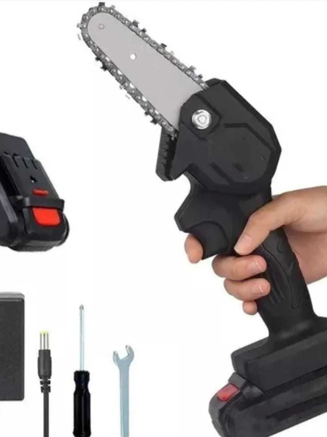 MINI MOTOSIERRA INALÁMBRICA ELÉCTRICA BATERÍA RECARGABLE  1