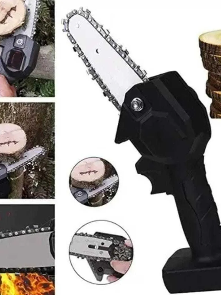 MINI MOTOSIERRA INALÁMBRICA ELÉCTRICA BATERÍA RECARGABLE  2