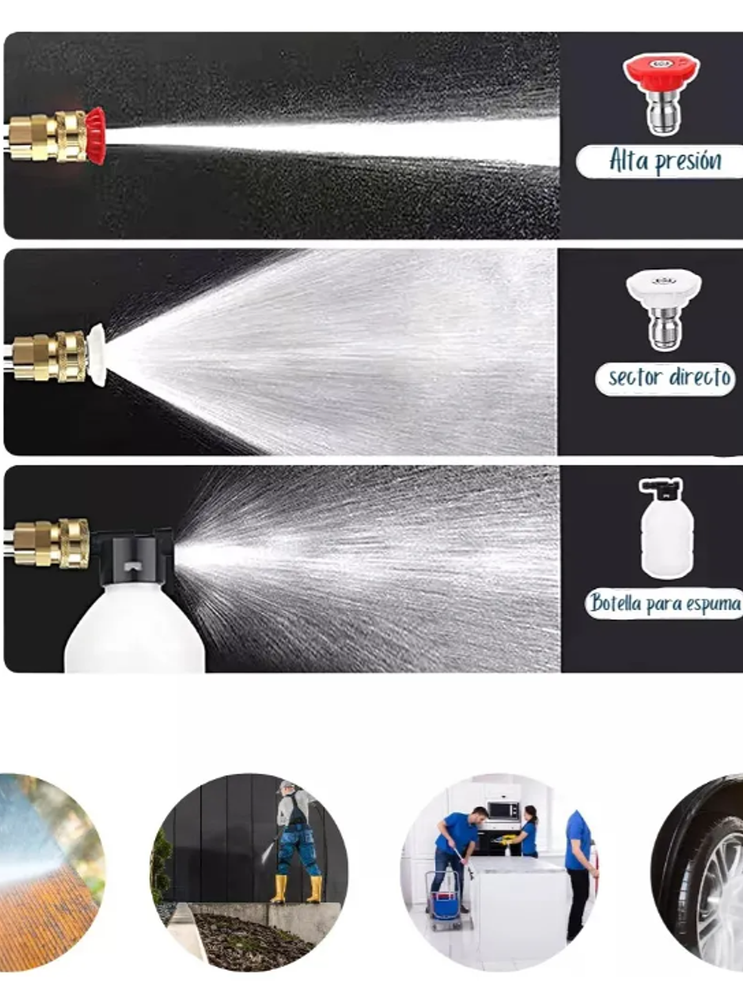 HIDROLAVADORA PORTÁTIL DOBLE BATERÍA 6 CHORROS 2