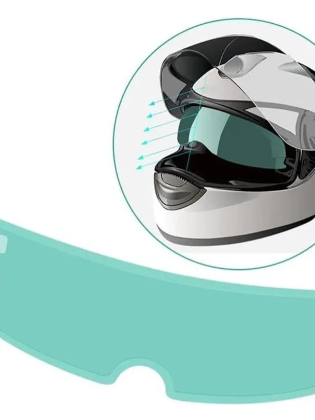 VISOR ANTI EMPAÑANTE PARA CASCO DE MOTO 1