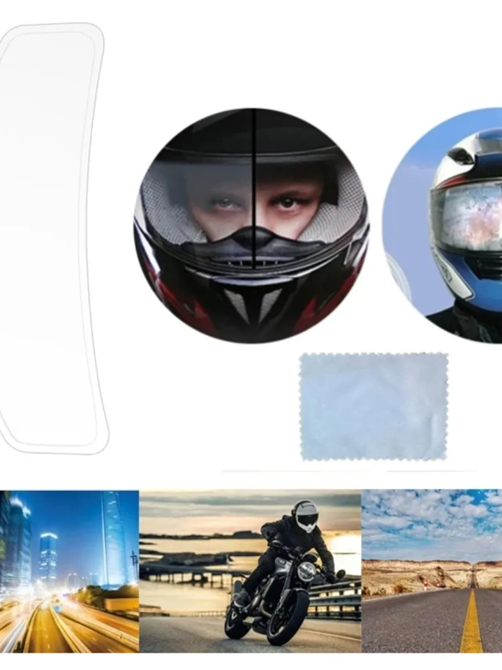 VISOR ANTI EMPAÑANTE PARA CASCO DE MOTO 2
