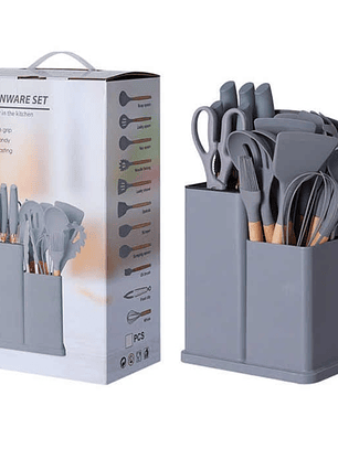 SET DE UTENSILIOS DE COCINA 19 PIEZAS