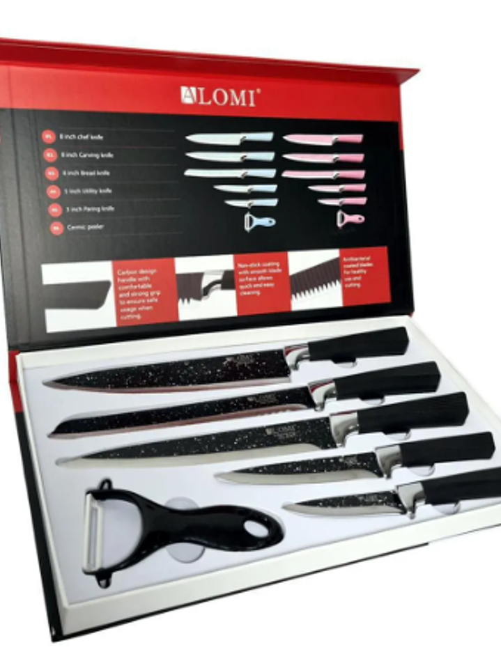 SET DE CUCHILLOS DE COCINA 6 PIEZAS 1