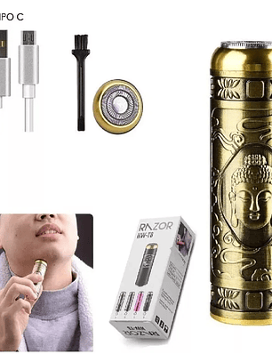 MINI AFEITADORA BUDA ELÉCTRICA RECARGABLE