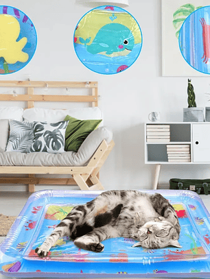 TAPETE DE JUEGO SENSORIAL DE AGUA GATOS