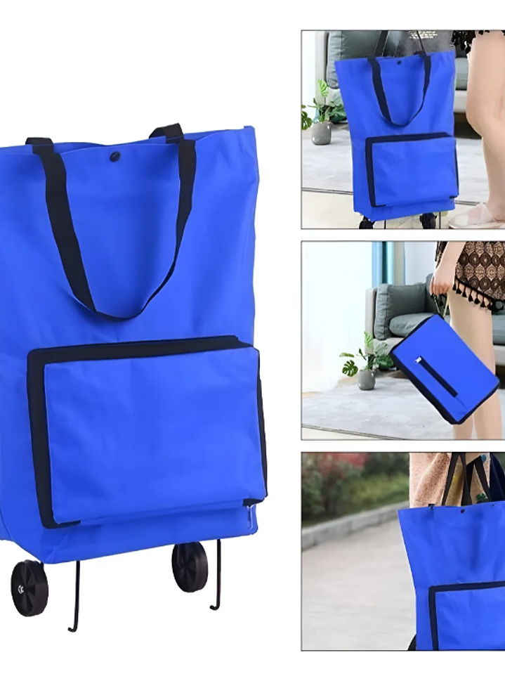 BOLSA PLEGABLE CON RUEDA MERCADO 1