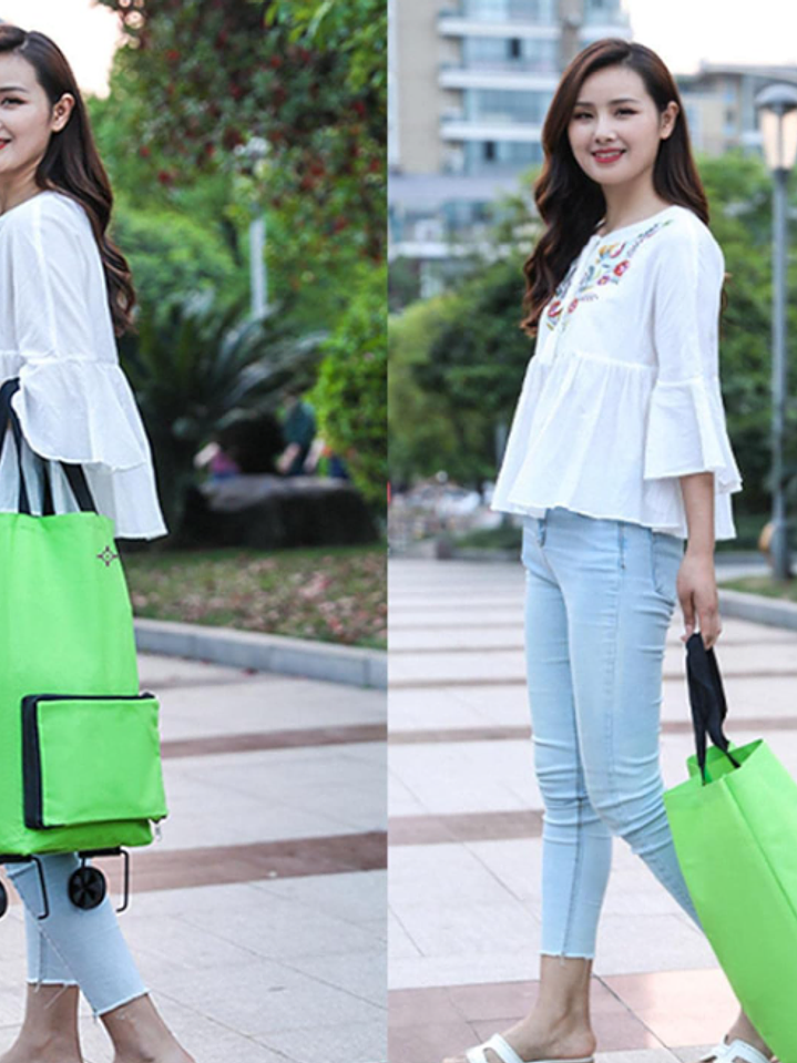 BOLSA PLEGABLE CON RUEDA MERCADO 3