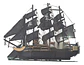 Barco Pirata De Madera Grande Velas Negras Decoración - Miniatura 1