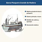Barco Pesquero Grande De Madera Réplica Decorativa Náutica - Miniatura 2