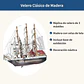 Velero De Madera 3 Mástiles Decorativo Réplica Barco Clásico - Miniatura 2