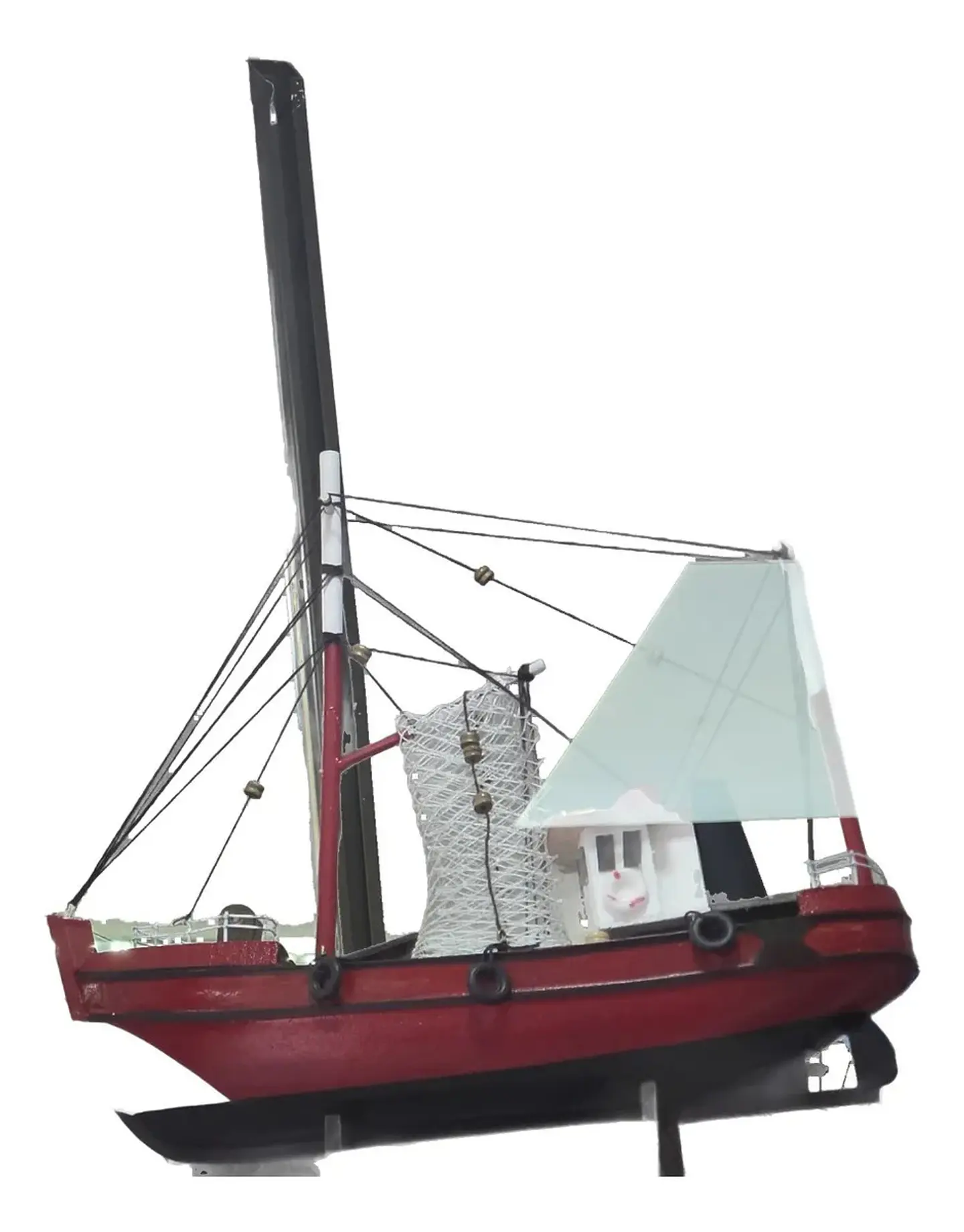 Barco Pesquero De Madera Decorativo Réplica Náutica Regalo 6