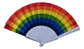 Pack 12 Abanicos Arcoíris Plegables Fiesta Pride Evento - Miniatura 1