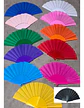 Pack 12 Abanicos Plegables Colores Lisos Surtidos Evento - Miniatura 2