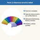 Pack 12 Abanicos Arcoíris Radial Plegables Fiesta Evento - Miniatura 3