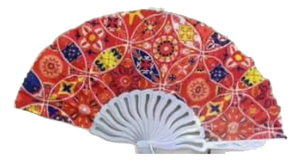 Pack 12 Abanicos Diseño Mandala Azulejo Surtidos Fiesta 1