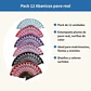 Pack 12 Abanicos Diseño Pavo Real Colores Surtidos Fiesta - Miniatura 3