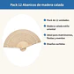 Pack 12 Abanicos De Madera Calada Estilo Oriental Evento - Miniatura 4