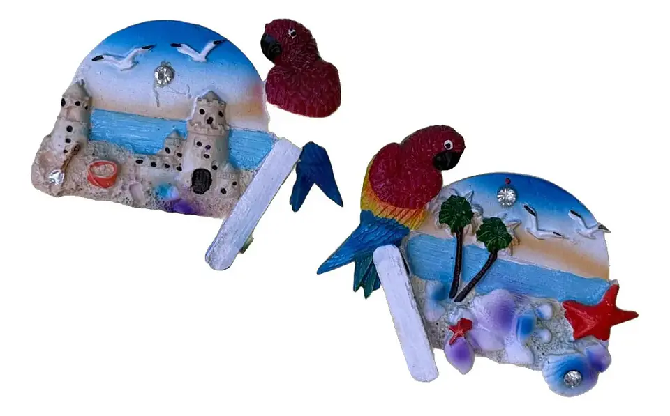 Pack 12 Imanes Souvenir Chile Resina Relieve Motivo Marino 14