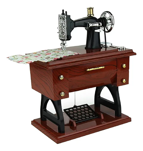 Caja Musical Máquina De Coser Antigua Clásica Joyero Regalo