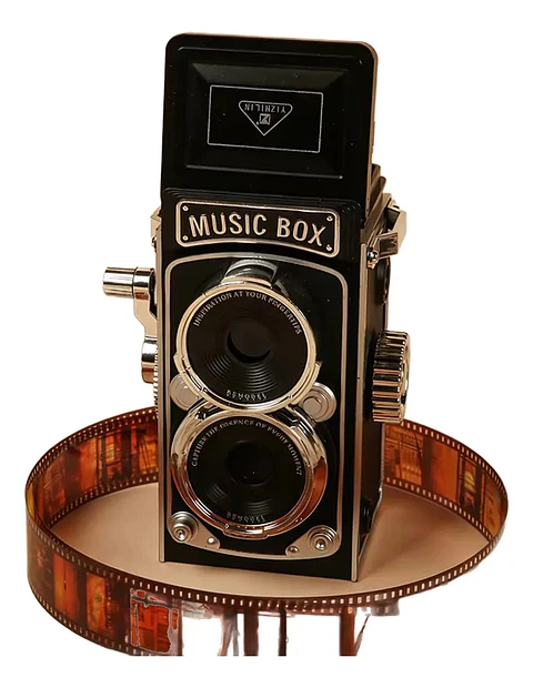Caja Musical Cámara Fotográfica Retro Vintage Decorativa