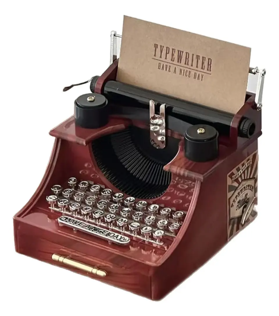 Caja Musical Máquina De Escribir Vintage Retro Regalo 1