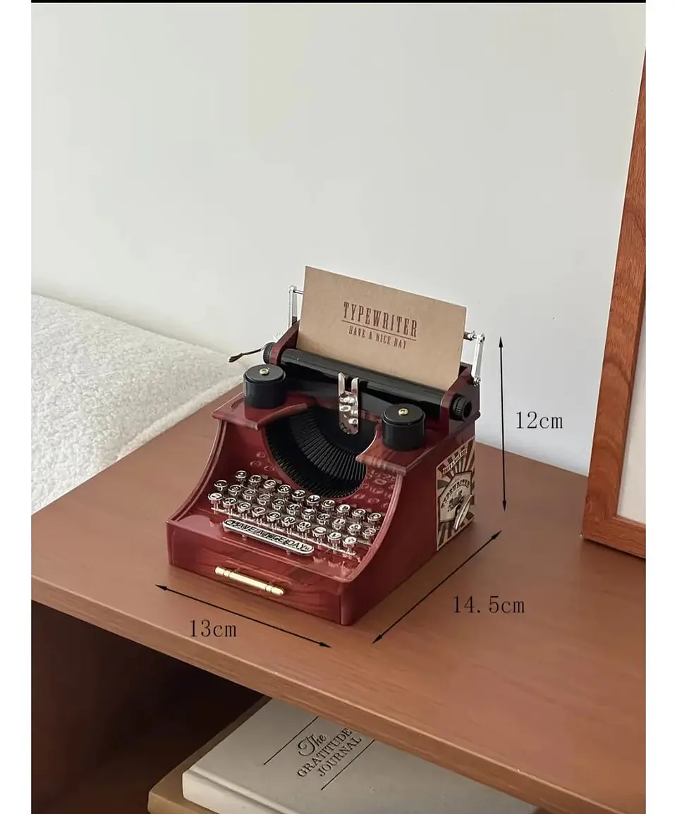 Caja Musical Máquina De Escribir Vintage Retro Regalo 2
