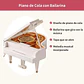 Caja Musical Piano De Cola Con Bailarina Blanco Regalo - Miniatura 3