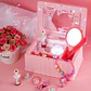 Joyero Musical Rosado Con Luz Led Espejo Y Bailarina Niña - Miniatura 2