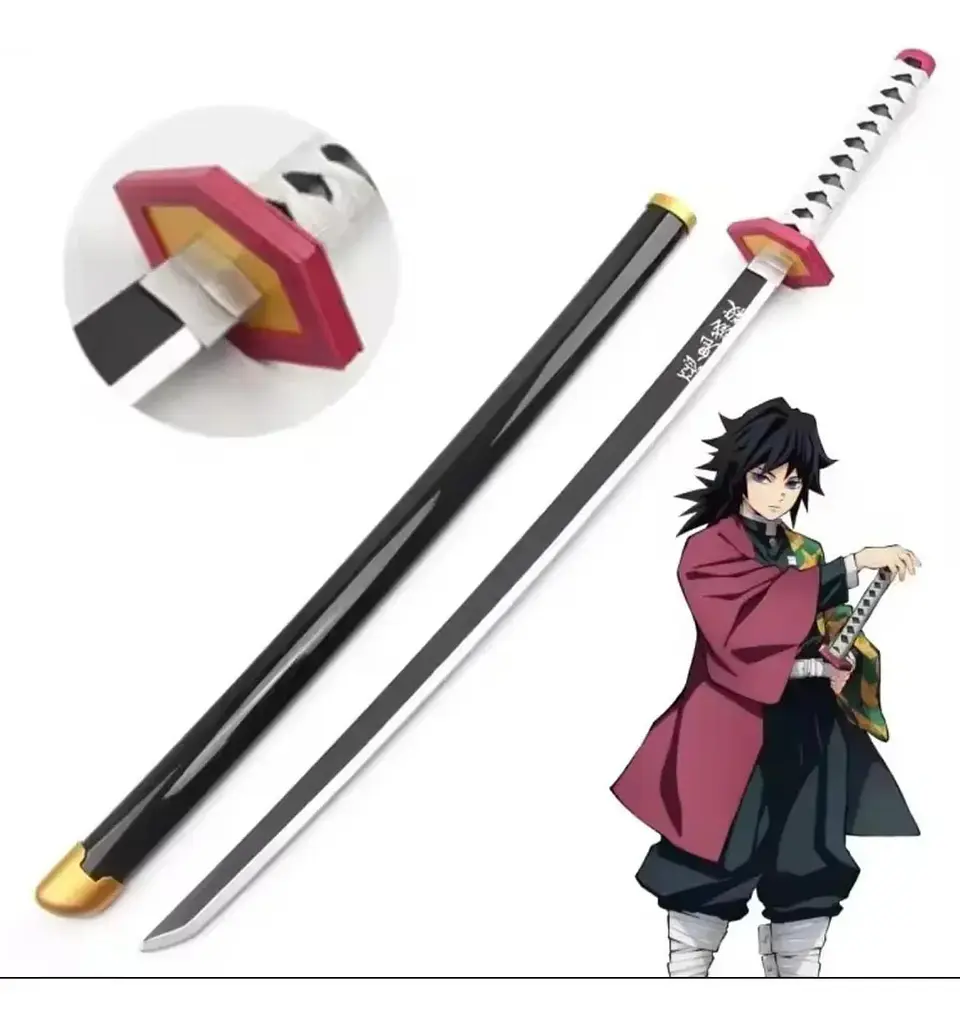 Katana Demon Slayer Madera 104 Cm Réplica Cosplay Con Funda 13