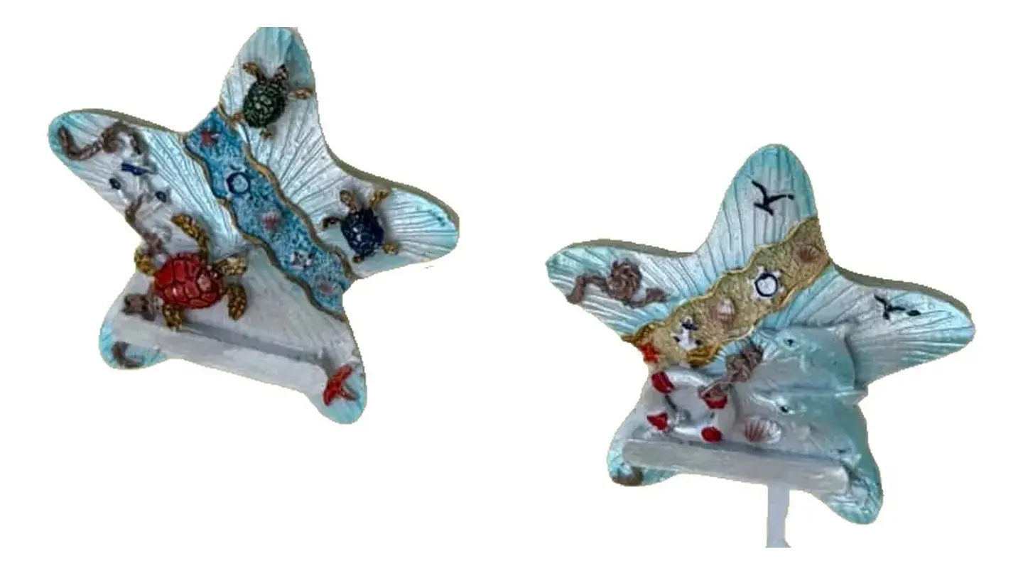 Pack 12 Imanes Souvenir Chile Resina Relieve Motivo Marino 19