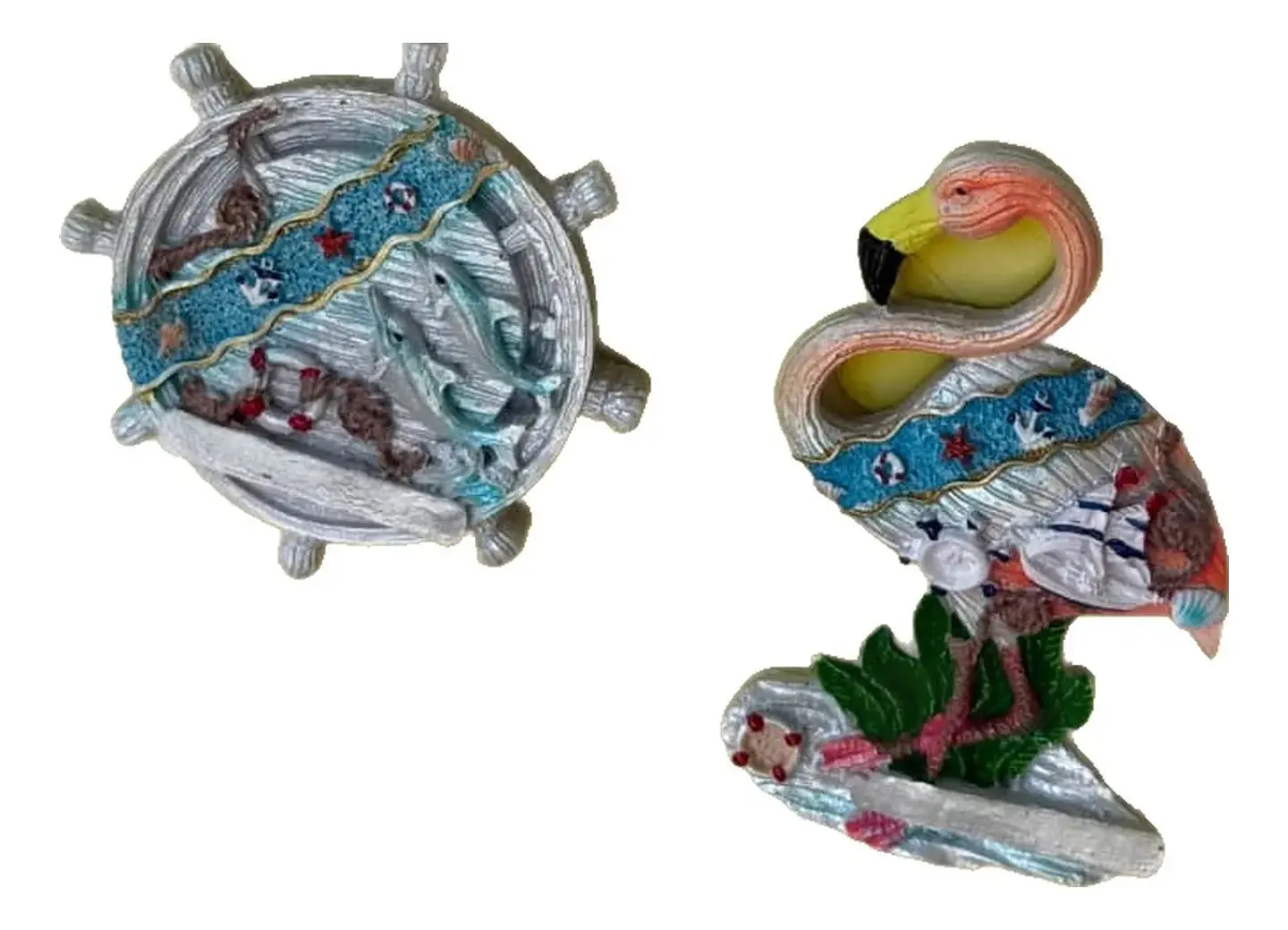 Pack 12 Imanes Souvenir Chile Resina Relieve Motivo Marino 20