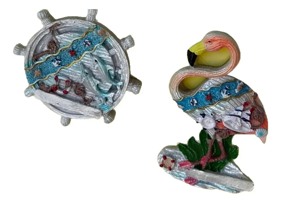 Pack 12 Imanes Souvenir Chile Resina Relieve Motivo Marino 20