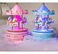 Caja Musical Carrusel Caballitos Rosado Celeste Regalo - Miniatura 3