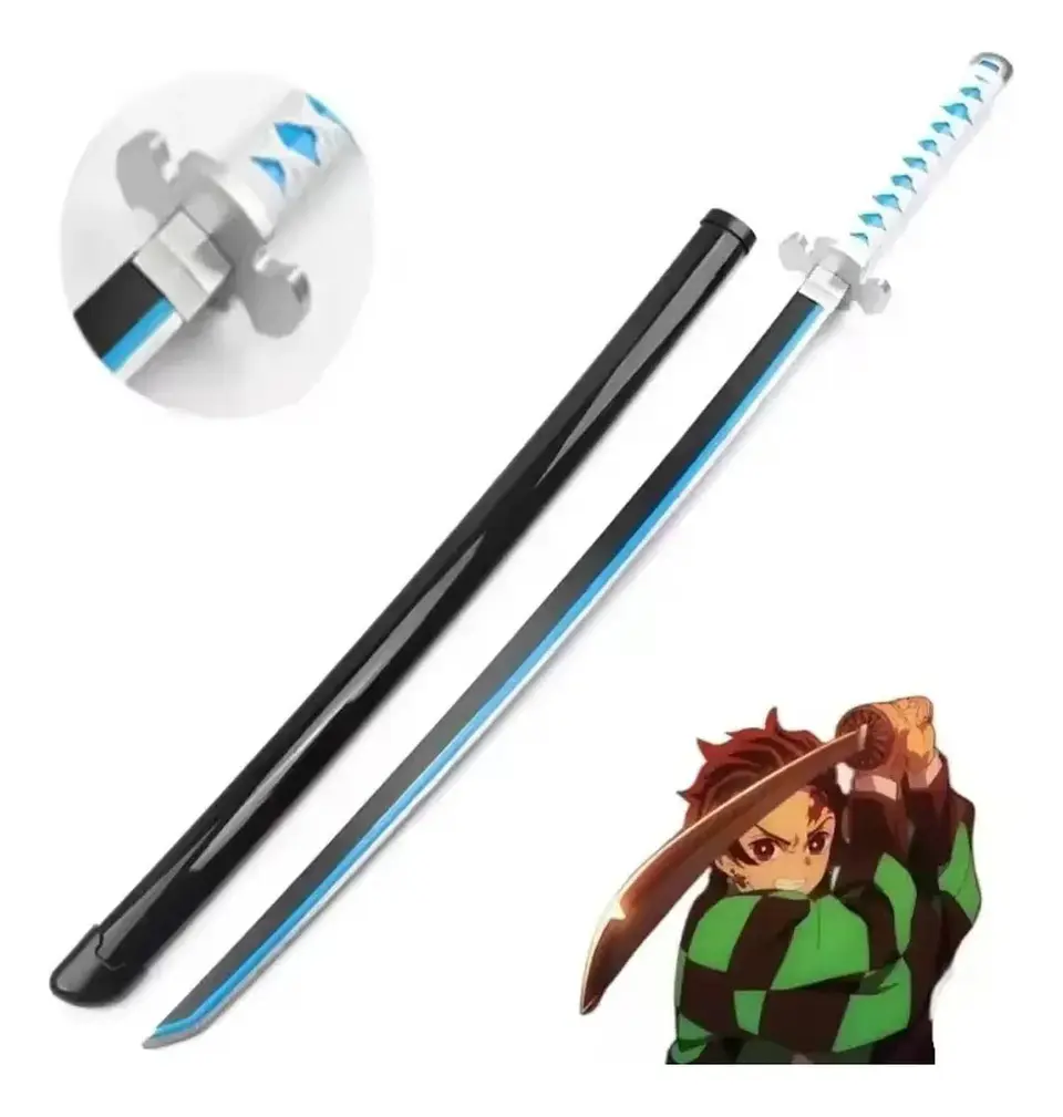 Katana Demon Slayer Madera 104 Cm Réplica Cosplay Con Funda 18