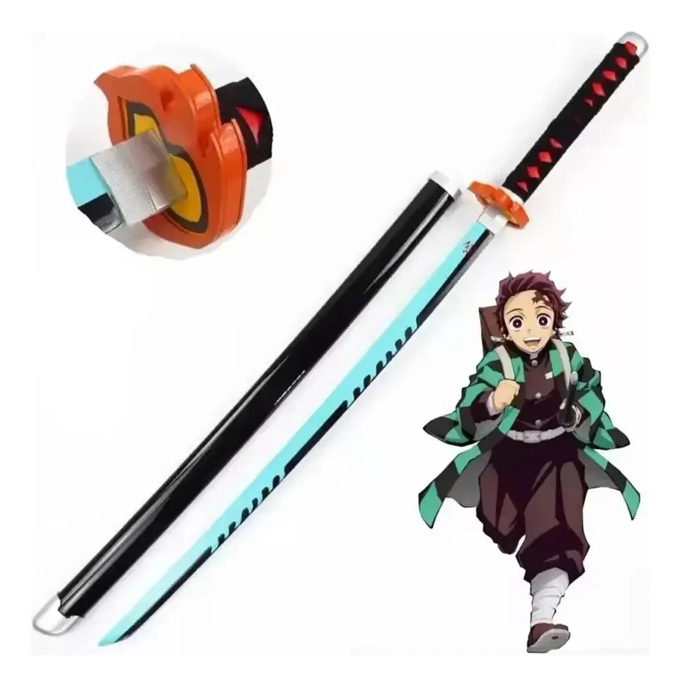 Katana Demon Slayer Madera 104 Cm Réplica Cosplay Con Funda 19