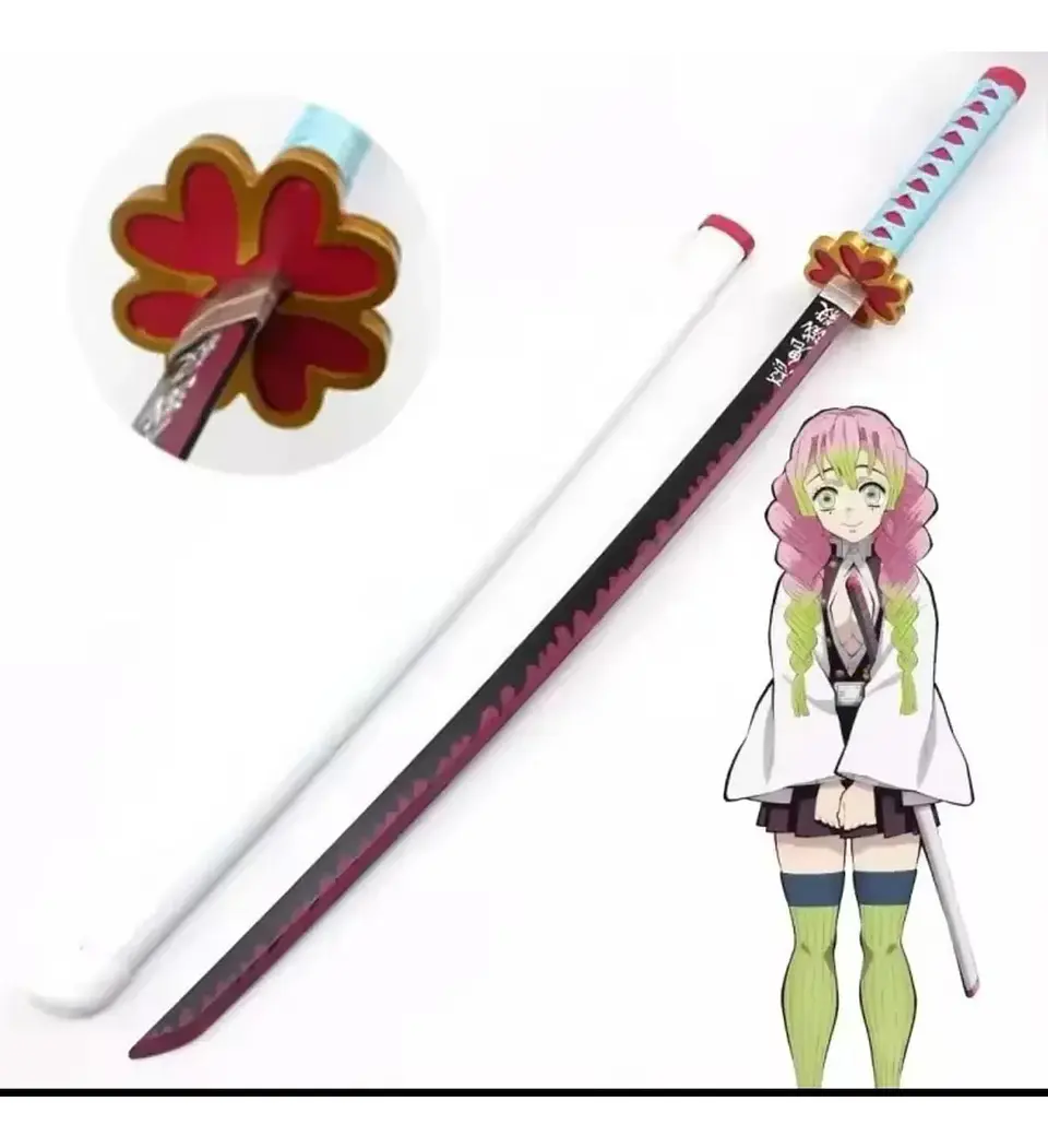 Katana Demon Slayer Madera 104 Cm Réplica Cosplay Con Funda 21