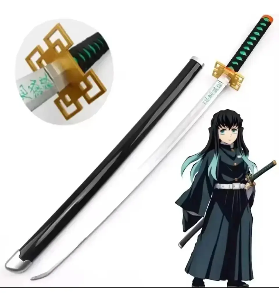 Katana Demon Slayer Madera 104 Cm Réplica Cosplay Con Funda 22