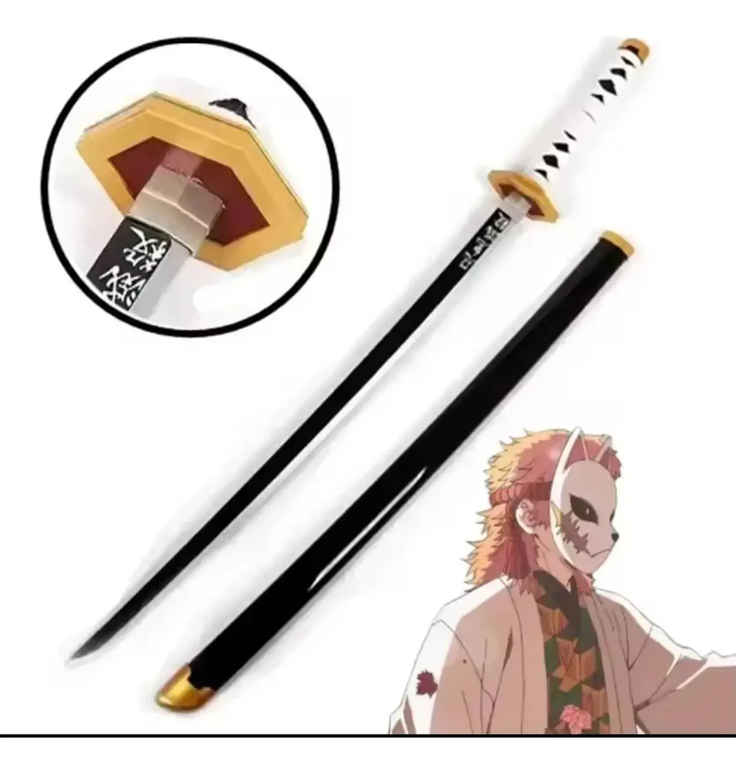Katana Demon Slayer Madera 104 Cm Réplica Cosplay Con Funda 23
