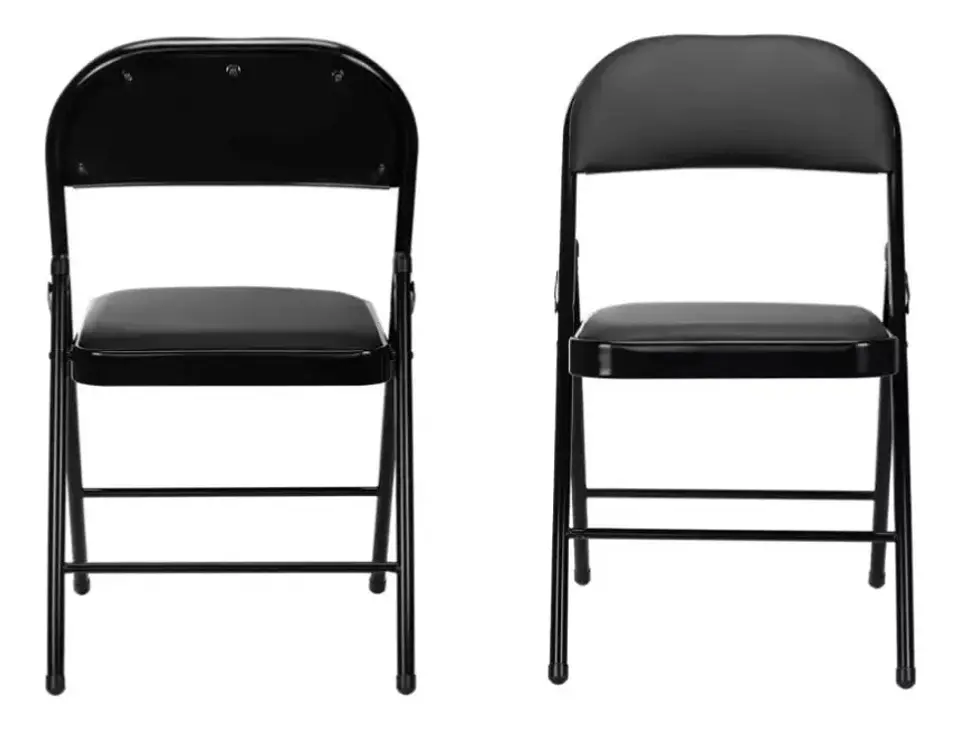 Silla Plegable Acolchada Negra 3