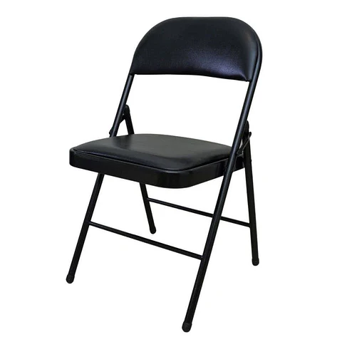 Silla Plegable Acolchada Negra