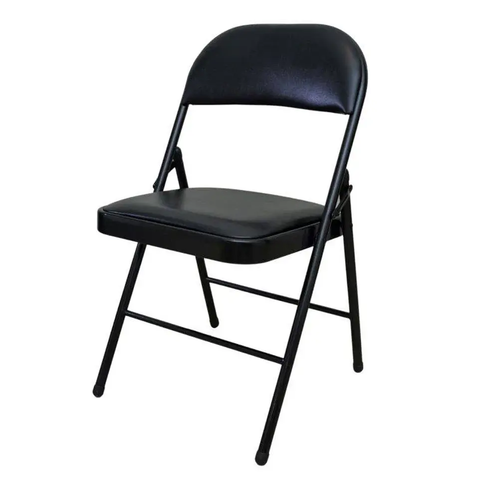 Silla Plegable Acolchada Negra 1