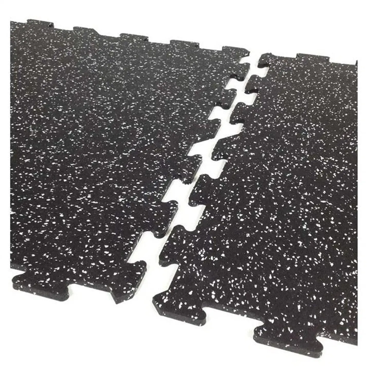 Piso Gym Caucho EPDM 1x1 m 8 mm Negro/Blanco 2