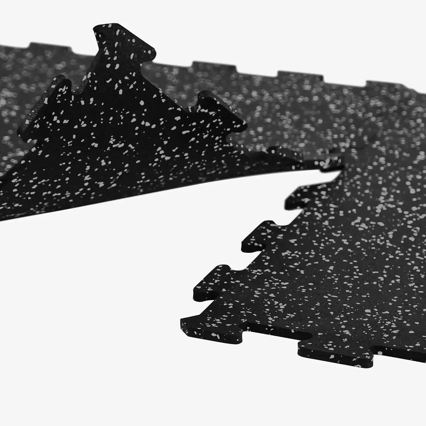 Piso Gym Caucho EPDM 1x1 m 8 mm Negro/Blanco 3