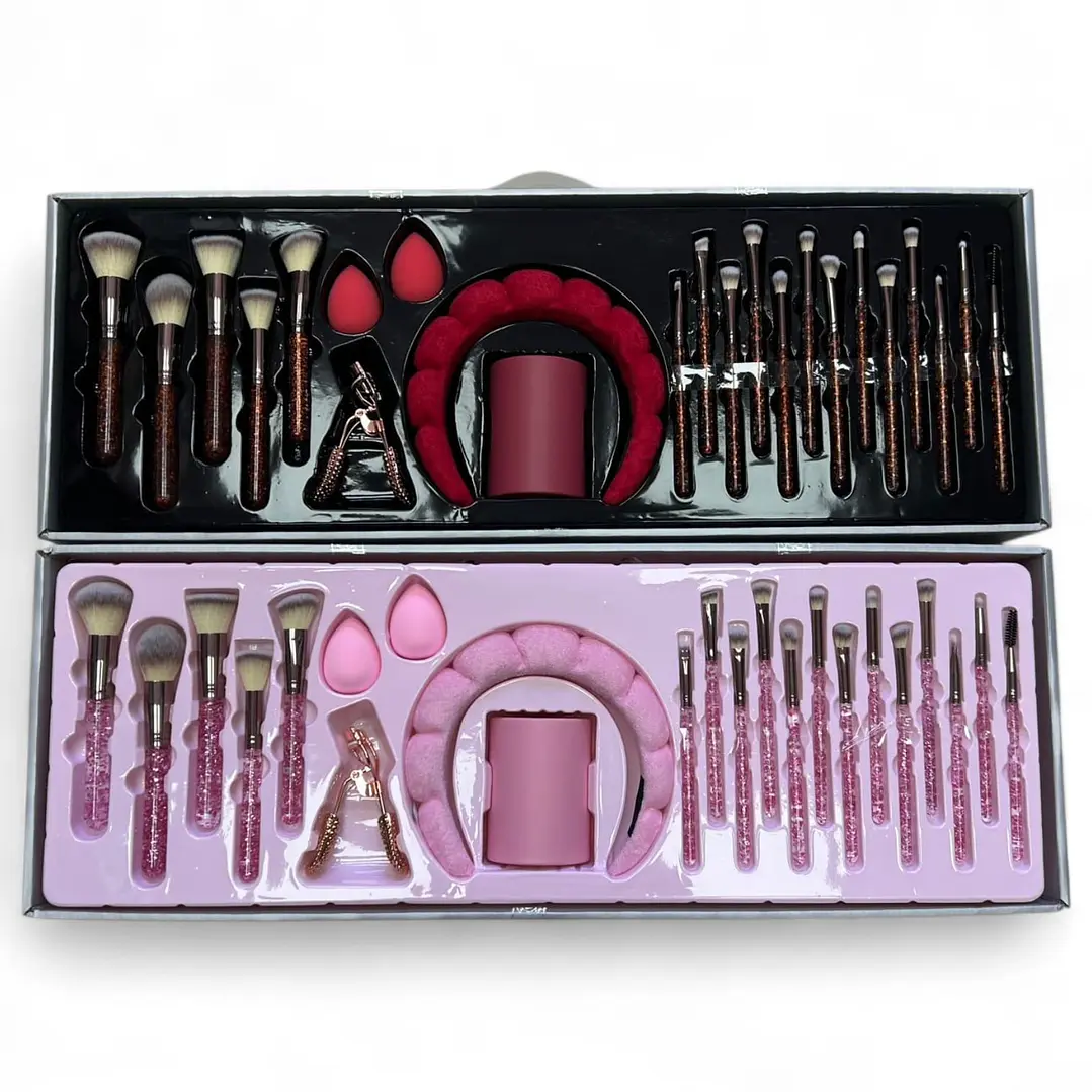 Set de Brochas de Maquillaje y Skin Care de 23 Piezas Rosado Producto Viral  2