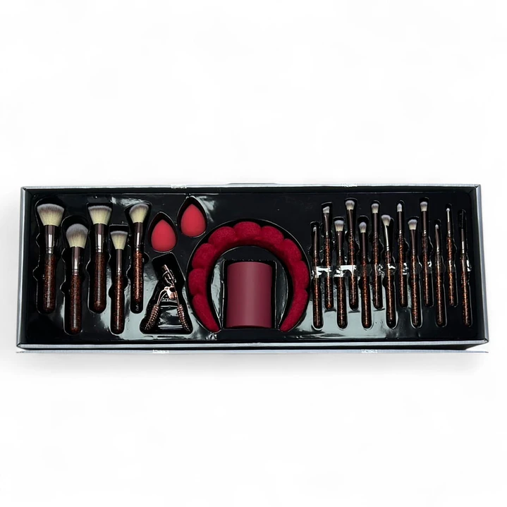 Set de Brochas de Maquillaje y Skin Care de 23 Piezas Roja Producto Viral 1