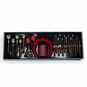 Embalaje 12 Set de Brochas de Maquillaje y Skin Care de 23 Piezas Negro Producto Viral- COPIA