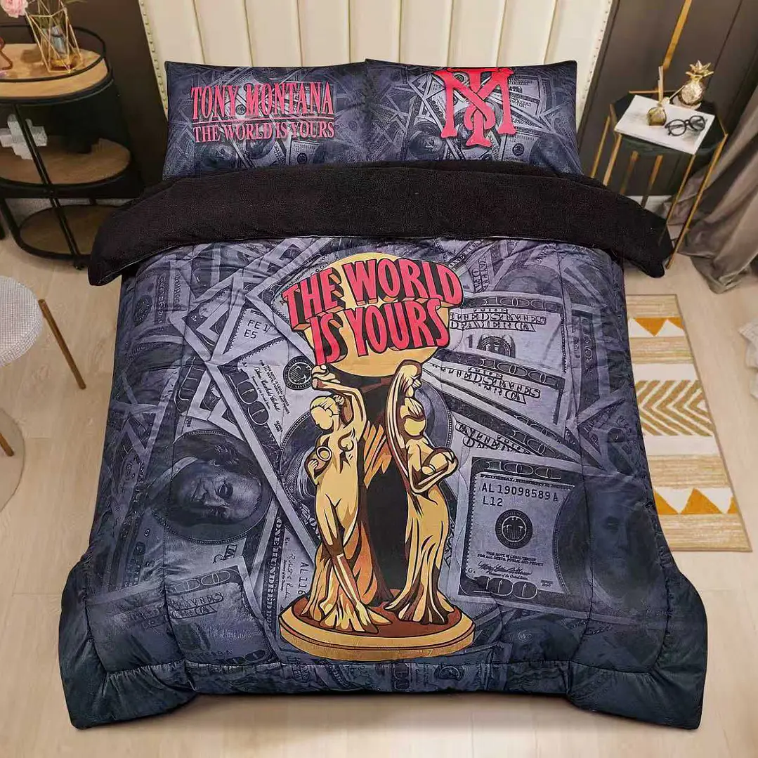 Plumon Original Tony Montana 2 Plazas-Incluye fundas 1