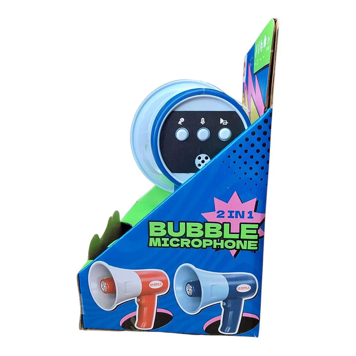 2en1 Microfono lanza burbujas 2