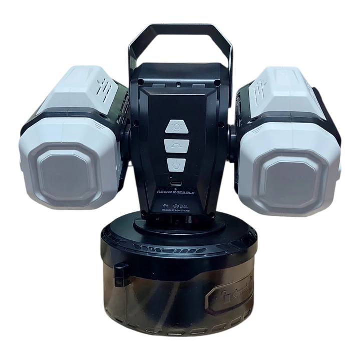 Máquina De Burbujas Recargable Rgb 180° Con Control 2